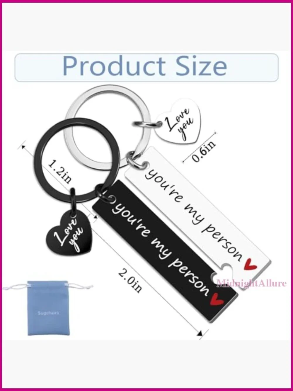 Couple Matching Keychains You're My Person His Hers Gifts